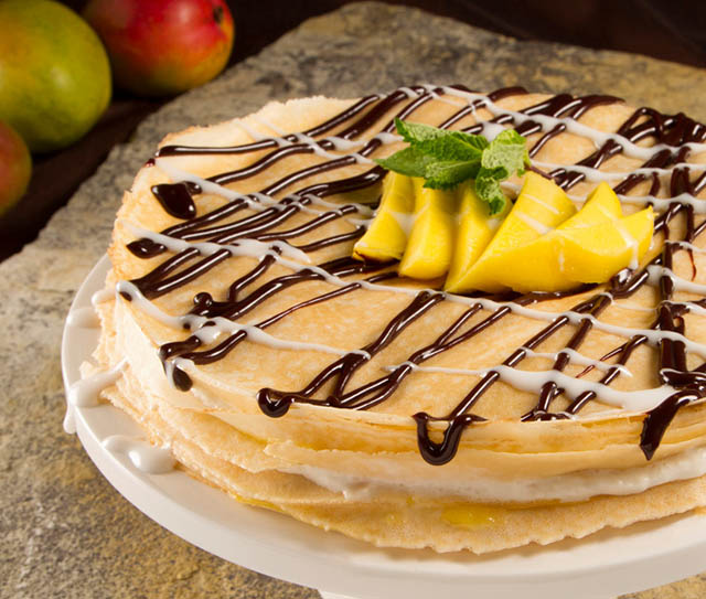 MANGO CURD CREPE CAKE